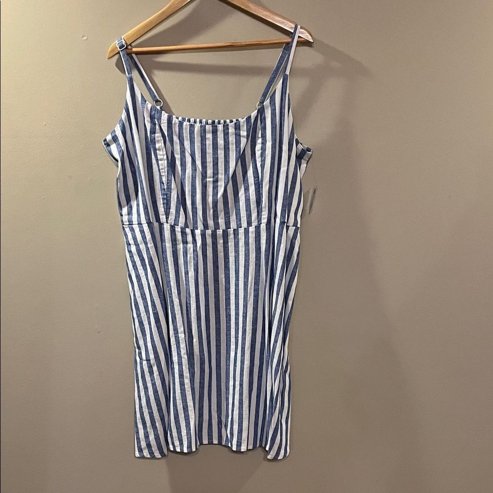 Old Navy Limen Blend Striped Sundress with Adjustable Straps